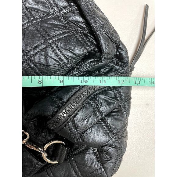 SONDRA ROBERTS SQUARED Black Quilted Purse Backpacks 12.5"x13.5" - Picture 10 of 12